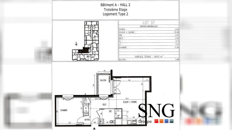 Ma-Cabane - Location Appartement Gaillon, 48 m²