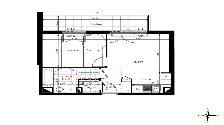 Ma-Cabane - Location Appartement GARGENVILLE, 41 m²