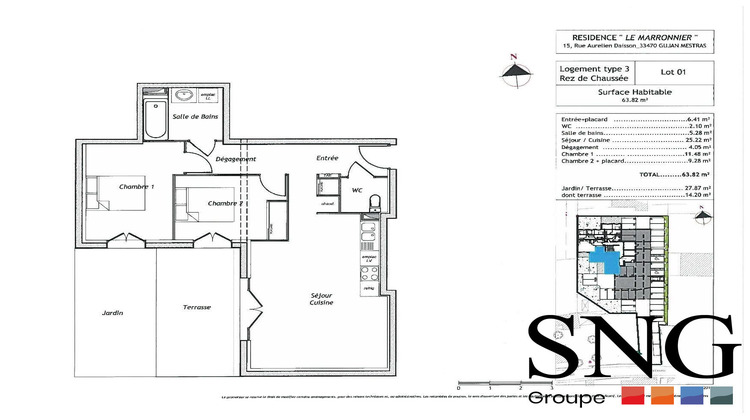 Ma-Cabane - Location Appartement Gujan-Mestras, 63 m²