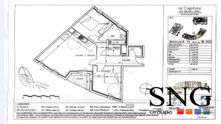 Ma-Cabane - Location Appartement Haubourdin, 68 m²