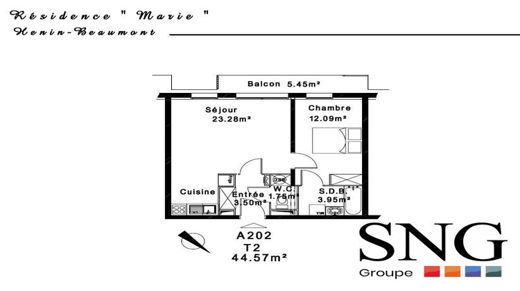 Ma-Cabane - Location Appartement Hénin-Beaumont, 45 m²