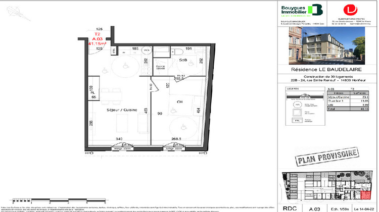 Ma-Cabane - Location Appartement HONFLEUR, 41 m²