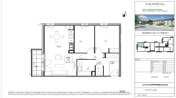 Ma-Cabane - Location Appartement LA BOISSE, 68 m²