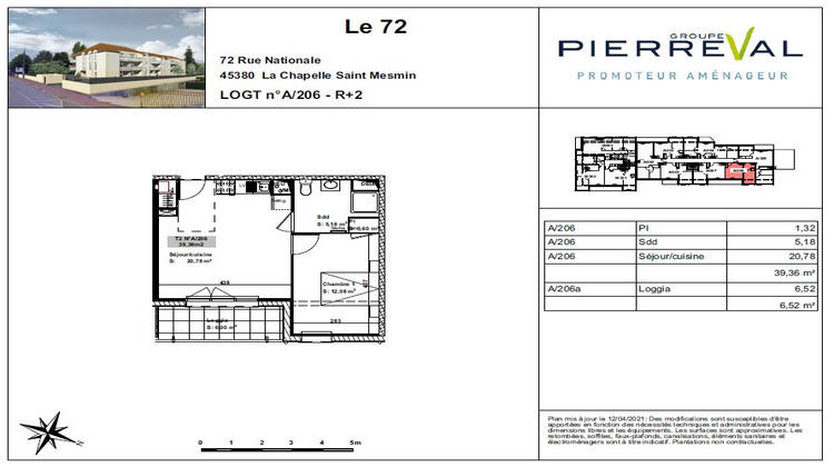 Ma-Cabane - Location Appartement LA CHAPELLE-SAINT-MESMIN, 39 m²