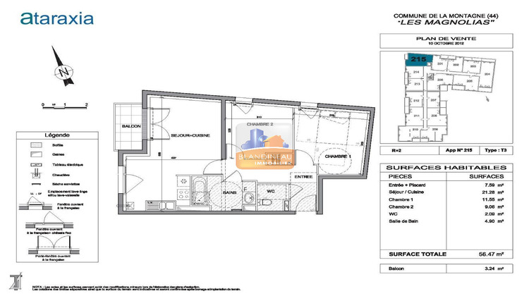 Ma-Cabane - Location Appartement LA MONTAGNE, 56 m²