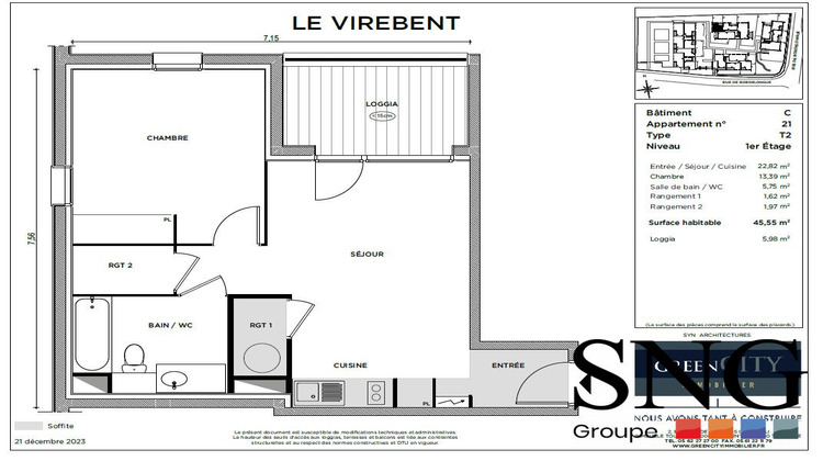 Ma-Cabane - Location Appartement Launaguet, 45 m²
