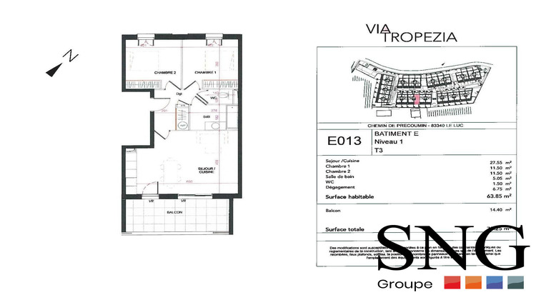 Ma-Cabane - Location Appartement Le Luc, 63 m²