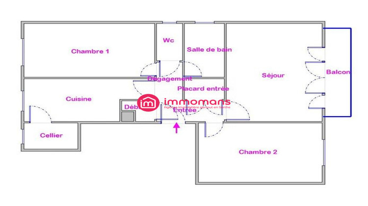Ma-Cabane - Location Appartement Le Mans, 57 m²
