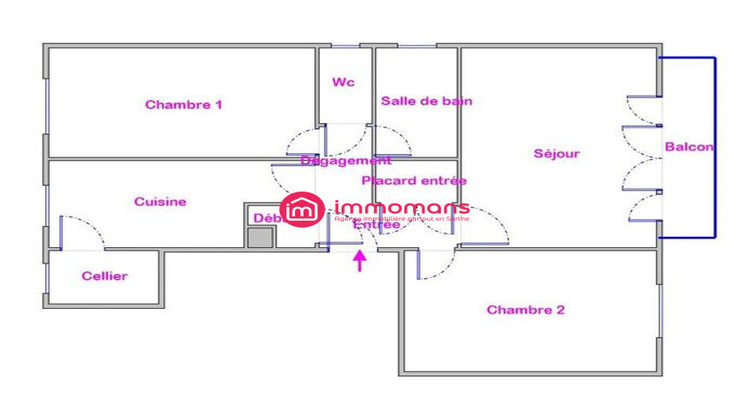 Ma-Cabane - Location Appartement Le Mans, 57 m²