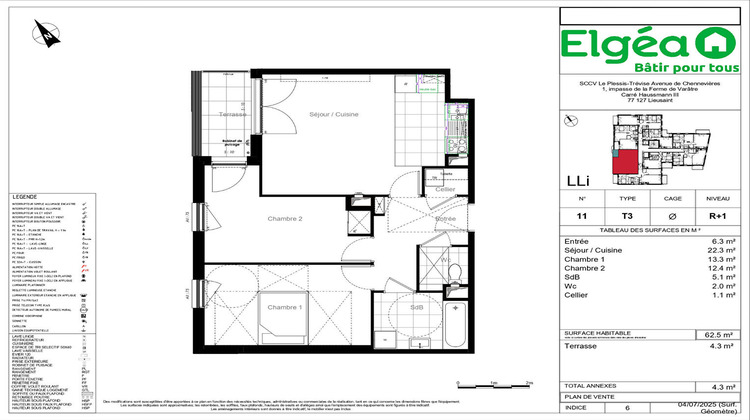 Ma-Cabane - Location Appartement LE PLESSIS-TREVISE, 62 m²
