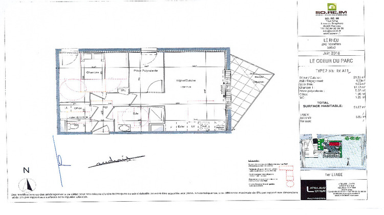 Ma-Cabane - Location Appartement LE RHEU, 51 m²