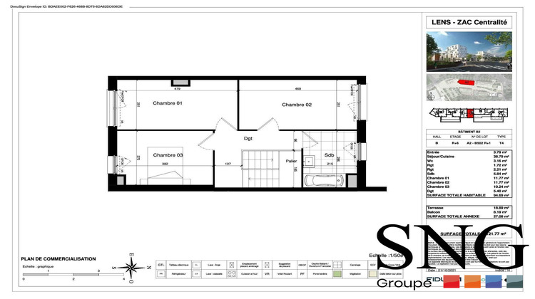 Ma-Cabane - Location Appartement Lens, 95 m²