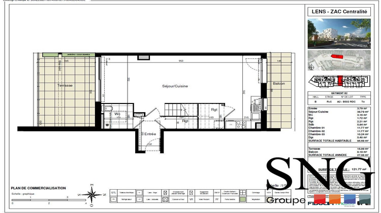 Ma-Cabane - Location Appartement Lens, 95 m²