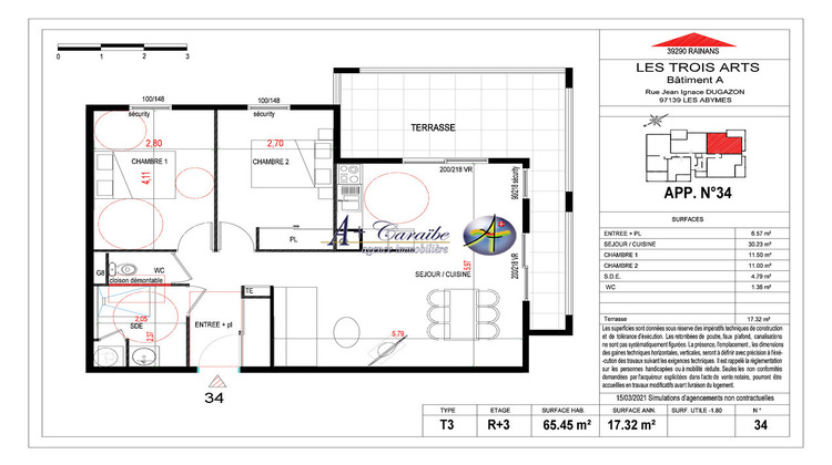 Ma-Cabane - Location Appartement Les Abymes, 65 m²