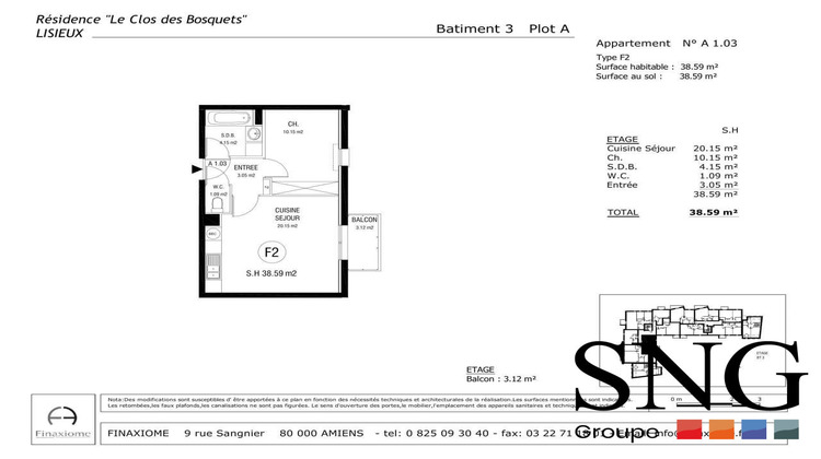 Ma-Cabane - Location Appartement Lisieux, 39 m²