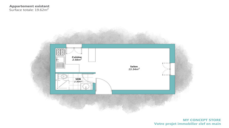 Ma-Cabane - Location Appartement LIVRY-GARGAN, 19 m²