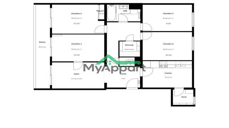 Ma-Cabane - Location Appartement Lyon, 12 m²