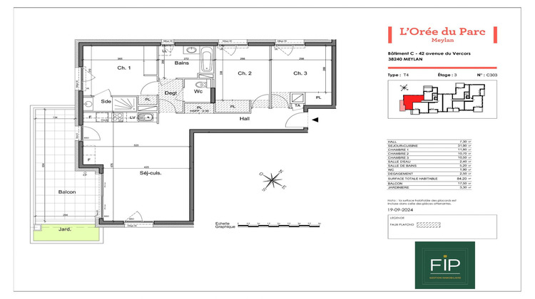 Ma-Cabane - Location Appartement MEYLAN, 84 m²