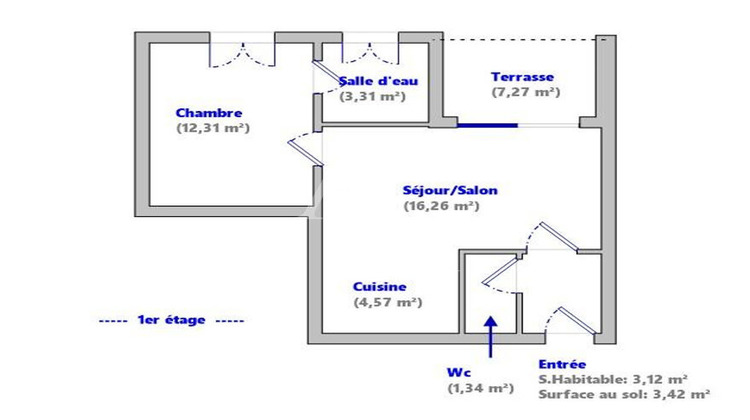 Ma-Cabane - Location Appartement MEZE, 40 m²