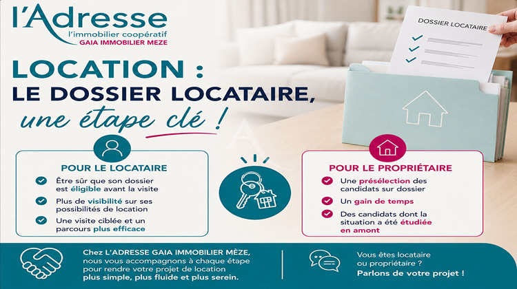 Ma-Cabane - Location Appartement MEZE, 44 m²