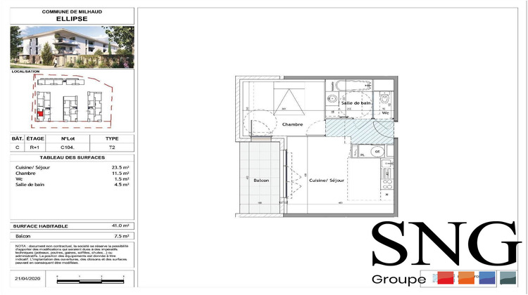 Ma-Cabane - Location Appartement Milhaud, 41 m²