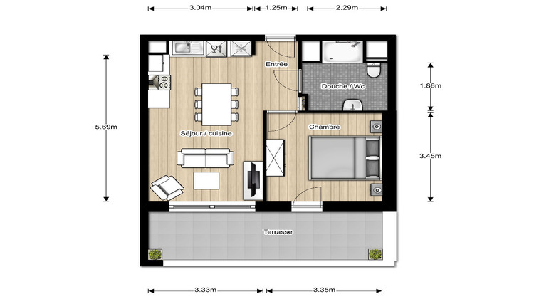 Ma-Cabane - Location Appartement MOULINS-LES-METZ, 41 m²