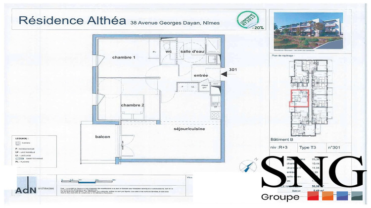 Ma-Cabane - Location Appartement Nîmes, 58 m²