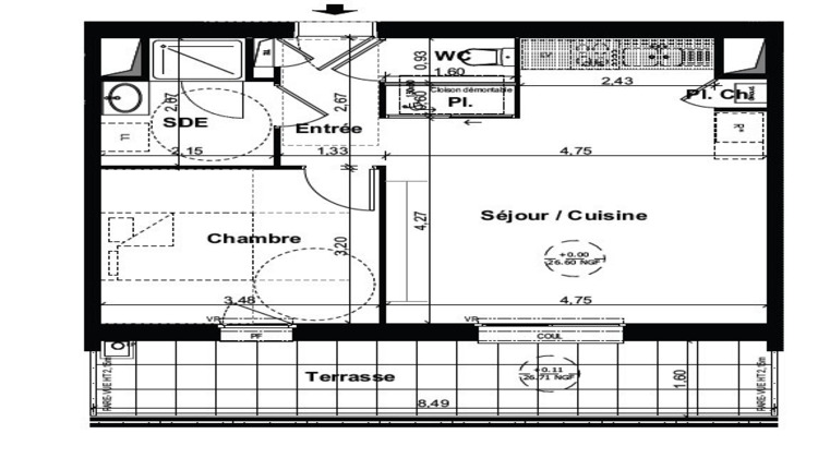 Ma-Cabane - Location Appartement NOYAL-CHATILLON-SUR-SEICHE, 46 m²