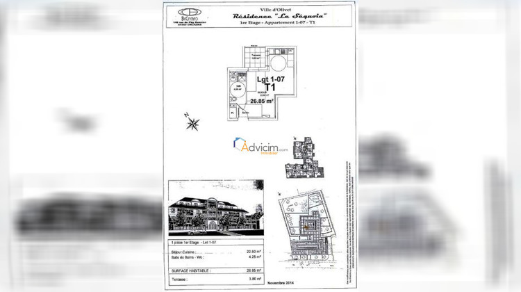 Ma-Cabane - Location Appartement Olivet, 26 m²