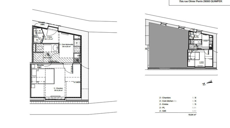Ma-Cabane - Location Appartement QUIMPER, 19 m²