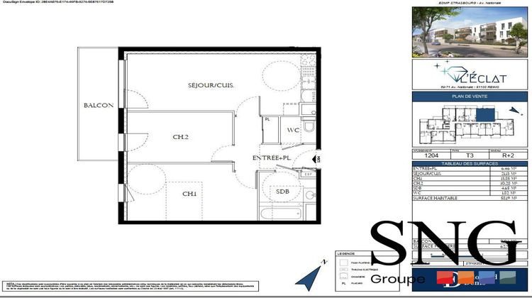 Ma-Cabane - Location Appartement Reims, 57 m²