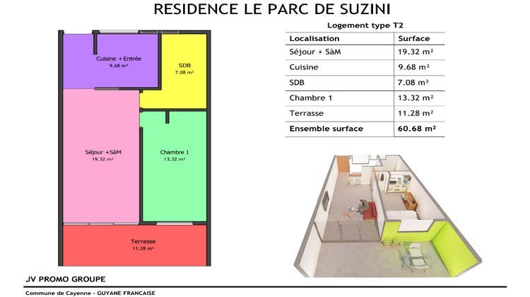 Ma-Cabane - Location Appartement REMIRE MONTJOLY, 48 m²