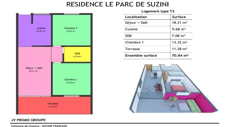 Ma-Cabane - Location Appartement REMIRE MONTJOLY, 56 m²