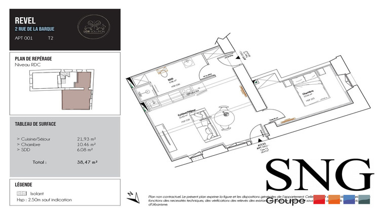 Ma-Cabane - Location Appartement Revel, 38 m²