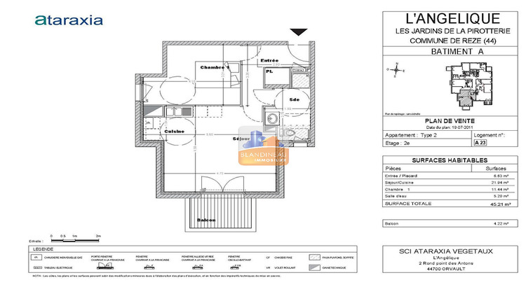 Ma-Cabane - Location Appartement REZE, 45 m²
