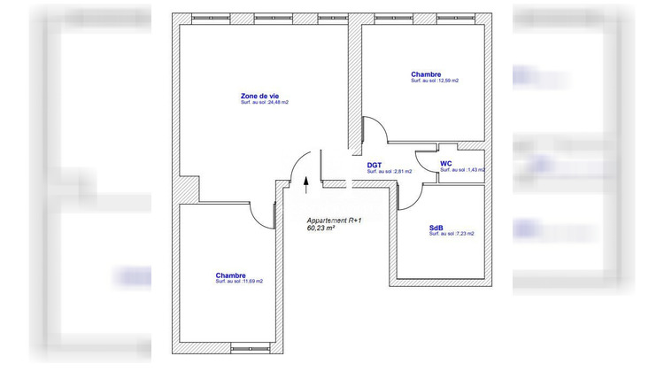 Ma-Cabane - Location Appartement Roubaix, 60 m²