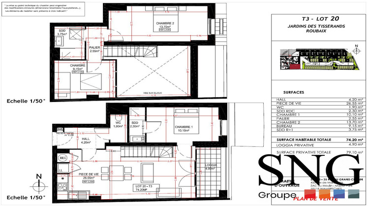 Ma-Cabane - Location Appartement Roubaix, 74 m²