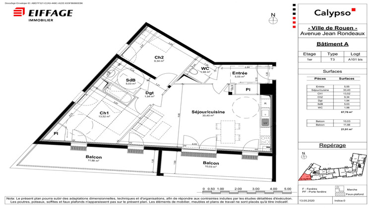 Ma-Cabane - Location Appartement Rouen, 67 m²