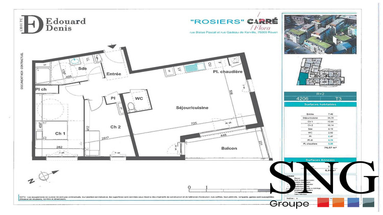 Ma-Cabane - Location Appartement Rouen, 75 m²