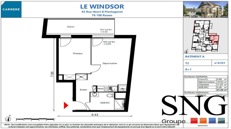 Ma-Cabane - Location Appartement Rouen, 41 m²