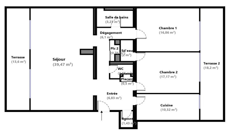 Ma-Cabane - Location Appartement RUEIL-MALMAISON, 106 m²