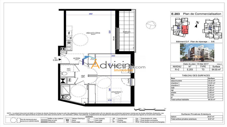 Ma-Cabane - Location Appartement Saint-Jean-de-la-Ruelle, 64 m²