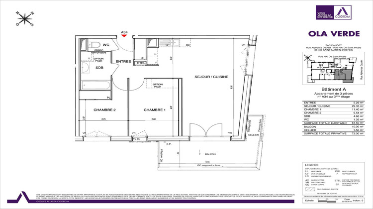 Ma-Cabane - Location Appartement Saint-Martin-d'Hères, 61 m²