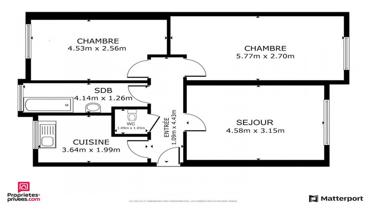 Ma-Cabane - Location Appartement SAINT MAUR DES FOSSES, 55 m²