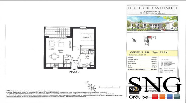 Ma-Cabane - Location Appartement Saint-Médard-d'Eyrans, 43 m²
