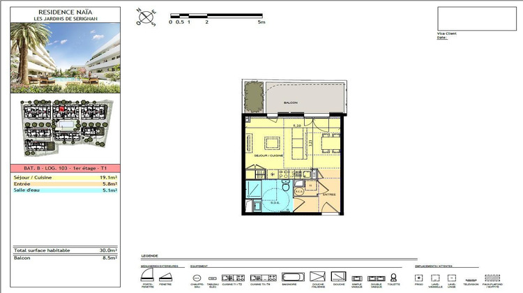 Ma-Cabane - Location Appartement SERIGNAN, 30 m²