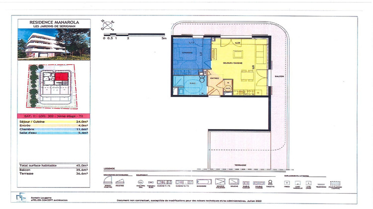 Ma-Cabane - Location Appartement Sérignan, 45 m²