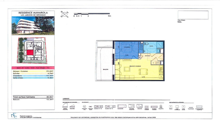 Ma-Cabane - Location Appartement Sérignan, 45 m²