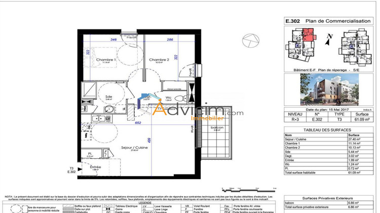 Ma-Cabane - Location Appartement ST JEAN DE LA RUELLE, 61 m²