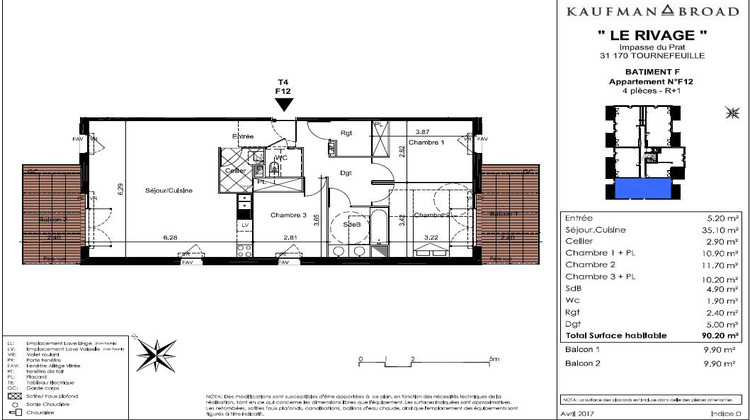 Ma-Cabane - Location Appartement Tournefeuille, 90 m²